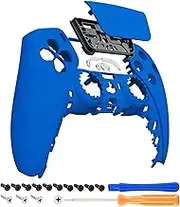 eXtremeRate Blue Soft Touch Touchpad Front Shell Compatible with ps5 Controller BDM-010 BDM-020 BDM-030 BDM-040 BDM-050, DIY Replacement Shell Custom Touch Pad Cover Compatible with ps5 Controller
