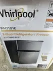 Whirlpool 3.1 cu ft Mini Refrigerator Stainless Steel Top Door Freezer WH31S1E