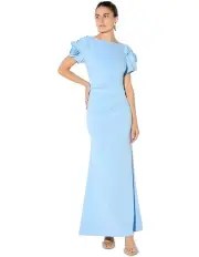[Montique] Monet Rosette Gown in Sky Blue