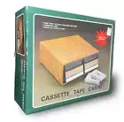 Cassette Tape Cabinet Holder Storage Case 36 Tapes Kmart Vtg Faux Wood NIB