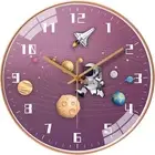 12 Inch Silent Movement Kids Wall Clock, Non Ticking Children Round Wall Clock