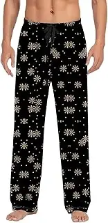 [Generic] Mens Big And Tall Pants Pajama Pants With Drawstring And Pockets Pants Mens Big And Tall
