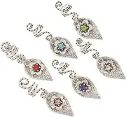 [PLAFOPE] 6pcs Dreadlock Accessories for Women Pirate Hair Jewelry Set Hair Beads for Women Charms Cuffs Ring Stylish Decorations