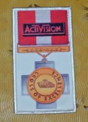 Atari Video Game Vintage 80's Activision Patch Robot Tank Cross of Excellence