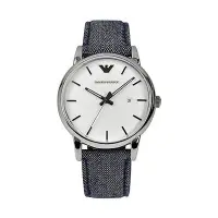 在飛比找Yahoo!奇摩拍賣優惠-【金台鐘錶】ARMANI手錶 亞曼尼表 時尚休閒 日期 白面