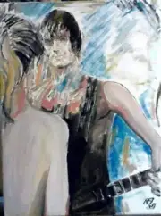 I Want You Around Dee Dee Ramone Oil Painting