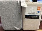 Mainstays Set of 2 Soft Gray Microfiber Pillowcases Standard Queen Sized Wrinkle