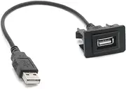 Fit for H0nda Brio Civic CRV Fit Jazz City Accord Radio Extension Lead Wire Charge Data Transfer Car USB Interface Cable Adapter(Black)