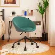 Giantex Swivel Office Chair Mobile Computer Desk Chair Height Adjustable Armchair Executive Task Chair Green