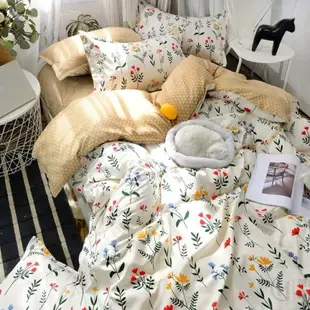 思熠家居多色可選 小清新碎花床包 舒柔棉床包組 雙人床包 雙人加大床包 枕頭套 床單 床罩 被套 舒適透氣