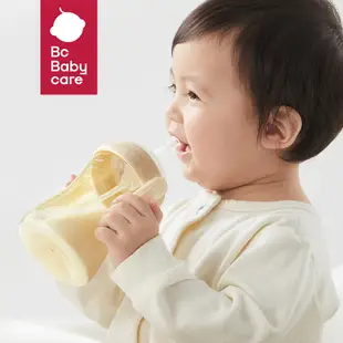 Bc Babycare 斜頭吸盤奶瓶 1-2 歲及以上 3 歲嬰兒防脹氣 PPSU 奶瓶斷奶器