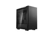 DEEPCOOL MACUBE 110 Black Minimalistic Micro-ATX Case, Magnetic Tempered Glass Panel, Removable Drive Cage, Adjustable GPU Holder, 1xPreinstalled Fan