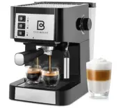 20 Bar Espresso Machine, Compact Espresso Maker with Milk Frother Wand With 50 O