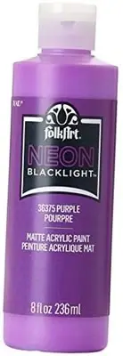 Neon Acrylic Craft Paint, Purple 8 fl oz Premium Glow In The Dark Paint,