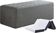 Inofia Folding Mattress Cover, Sofa Bed Cover, Foldable Mattress Storage Bag, Durable Carry Case Fits for 15CM Double Tri Folding Mattress,Washable （Mattress Not Included） (63x135x45cm)