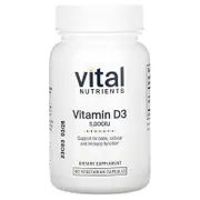 Vital Nutrients, Vitamin D3, 5,000 IU, 90 Vegetarian Capsules