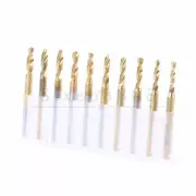 10x 2.2-3.175mm Titanium Nitride Coated Carbide PCB Dremel CNC Drill Bits Router