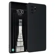 MCC For Samsung Galaxy Note10+ Plus Soft Liquid Silicone Shockproof Case Cover Note 10+ N975 N976 [Black]