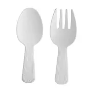 ware Melamine Salad Servers, Serving Utensil Set, Includes Serving Fork Pebble