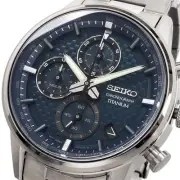 New Watch SEIKO Watch Seiko Chronograph Titanium Business Casual Men s SSB387P1