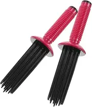 Beatifufu Fluffy Curling Brush Set Round Curling Comb Slip Wand Styling Comb Volume Enhancer Easy Cleaning