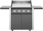 BeefEater 1600 Series Dark 4 Burner BBQ & Trolley with Side Burner, Cast Iron Burners & Grills