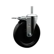 6 Inch Phenolic Wheel Swivel 3/4 Inch Threaded Stem Caster Total Lock Brake SCC