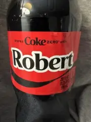 Share a Coke with Robert 2025 Personalized Gift Coca~Cola Bottle 20oz Zero