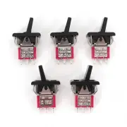 5Pcs SH R8015A-P14 3Pin Momentary ON-MOM 2-Position Mini Paddle Toggle Switch