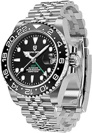 [BY BENYAR] Pagani Design Men's Watches GMT Automatic Watch for Men Sapphire Glass Fashion Business Stainless Steel 100M Waterproof Men's Wrist Watches PD-1662