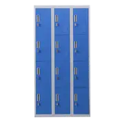 12-Door Locker for Office Gym Shed School Home Storage - Padlock-operated