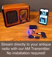 AM Transmitter - Stream Anything to Your Vintage Antique Tube Radio - Bluetooth