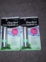 2 Pack ChapStick Total Hydration Cooling Peppermint 3 In 1 Lip Care