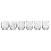 Bohemia Elements Old Fashion Crystal Wine Glass 300mL Capacity Set of 6 Pieces