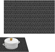 Induction Cooktop Protector Mat - Anti-Slip Fiberglass Scratch Cooktop Mat - Fireproof Stove Top Cover, 30.7X20.5 Inches Square Scratch Protector for Magnetic Stove