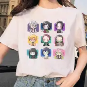 Anime Kamado Tanjirou Kamado Nezuko Kanroji Mitsuri cartoon Print T-Shirt women