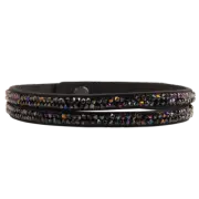 Origami Owl Jet Astral Pink Crystal SWAROVSKI Split WRAP BRACELET
