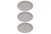 3x Eco Basics Oval Soap Dish Bathroom Organiser Tray Storage Container Charcoal
