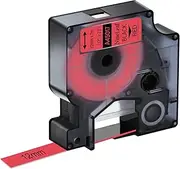 NineLeaf 1 Pack Replacement for Dymo D1 45017 S0720570 A45017 12mm x 7m 0.47'' 1/2 inch Black on Red Label Tape for Label Writer 450 Duo 400 Duo 3M PL100 PL150 PL200 PL300 Label Maker
