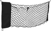 Zerodeko Car Trunk Net Bag Hook Car Automotive Cargo Net Pocket Automotive Mesh Pocket Trunk Storage Organizer Suv Cargo Organizer Polyester Black