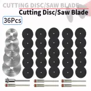 36Pcs Mini Metal Cutting Resin Disc With 3mm Mandrel Kit For Dremel Rotary Tool