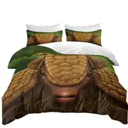 Animal Art Portrait Armadillo Quilt Cover