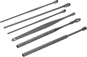 2 Sets Stainless Steel Ear Wax Removal Tool Kit with Portable Bag Spiral Ear Cleaner at Home Travel