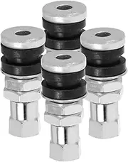 GARVALON 4pcs Metal Valve Stems for Tubeless Tyres Car Part Valve Stem Kit Leak-Proof Air Valve Stem Replacement Kit
