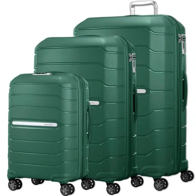 Samsonite Oc2lite Hardside Suitcase Set of 3 Hunter Green 27395, 27397, 27398 wi