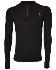 XTM Merino Mens Zipneck Base Thermal Top - Black - L