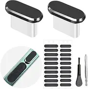 USB C Dust Plug, Type C Anti Dust Cover Protector Cap with Phone Speaker Cover Compatible with iPhone 16 15 Series, Samsung Galaxy S22/S21/S20, Note 20/10, All USB C Devices