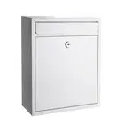 Sandleford White Napoli Wall Mount Letterbox - NG122 - 26cm x 31cm x 9cm