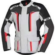 Evans-ST 2.0 Waterproof Touring Grey Red Textile Motorcycle Jacket
