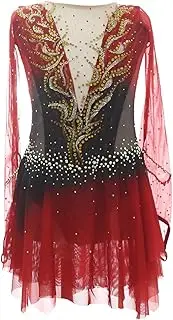 [Zagitova] Ice Figure Skating Dress for Girls Breathable Women Customizable Competition Dance Outfit with Shiny Rhinestone